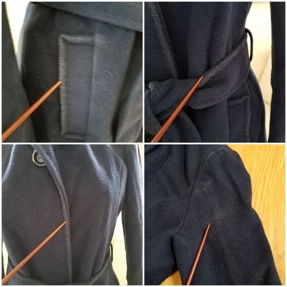 ELLEN TRACY Belted Wool Blend Stand Collar Coat - Picture 8 of 8